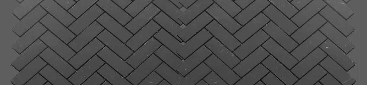Herringbone Stone Mosaic Tiles - Pebble Tile Shop