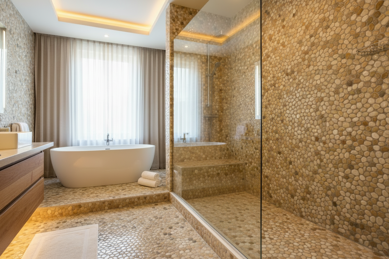 Glazed Pebble Tiles