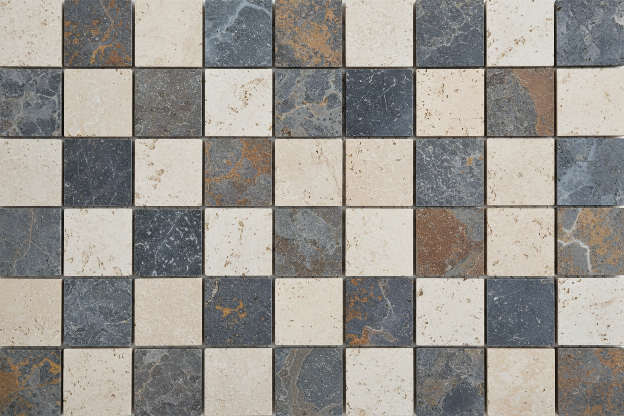 Square Cut Stone Mosaic Tiles