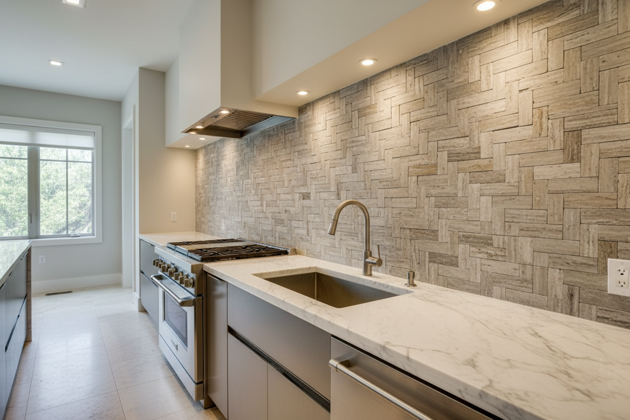 Weave Stone Mosaic Tiles