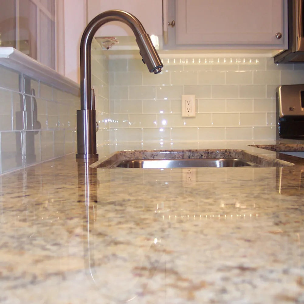 White Glass Subway Tile 3" x 6" Stain-Resistant 8mm Thick Durable Glass for Kitchen Backsplash, Bathroom Walls, Home Decor & More - Pebble Tile Shop