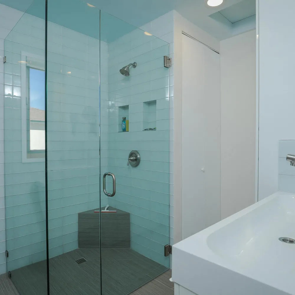 White Glass Subway Tile 4" x 12" Stain-Resistant 8mm Thick Durable Glass for Kitchen Backsplash, Bathroom Walls, Home Decor & More - Pebble Tile Shop