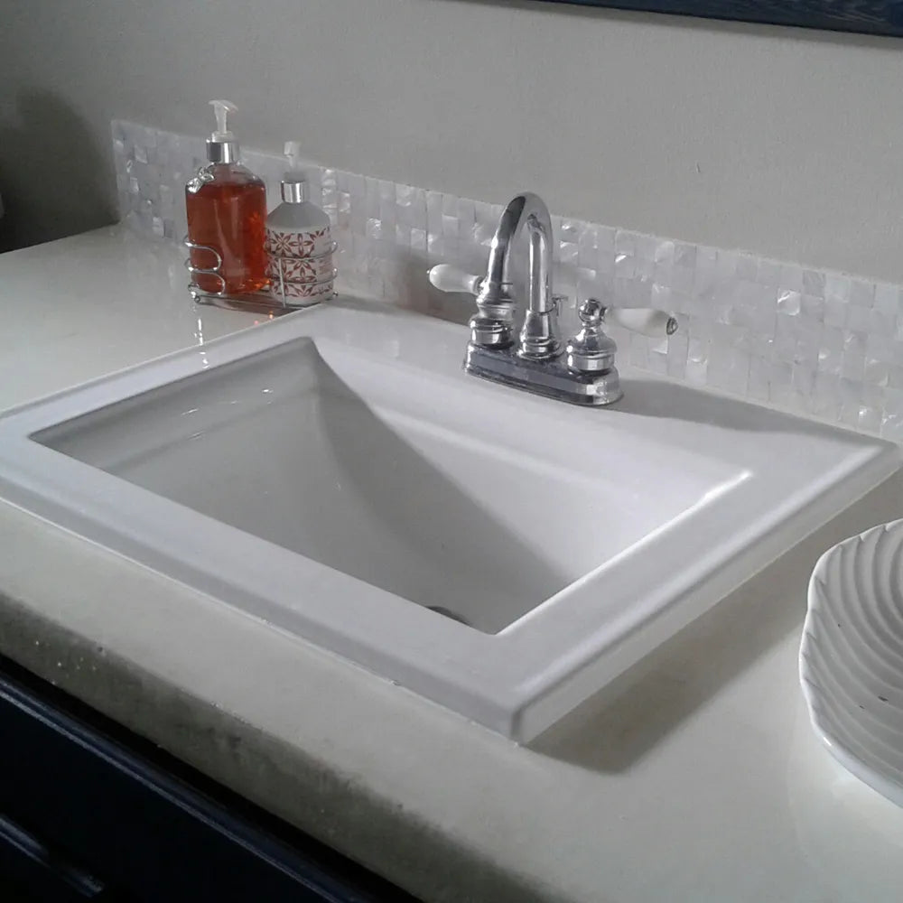 White Square Groutless Pearl Shell Tile - Pebble Tile Shop