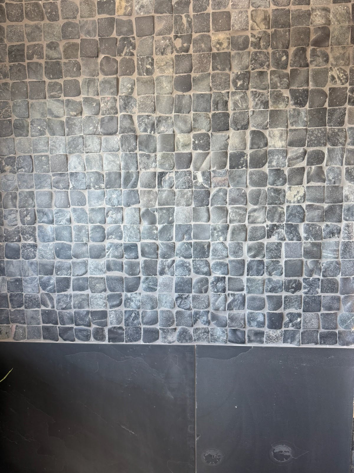 Alor Black Pebble Square Mosaic Tile 2x2 - Pebble Tile Shop