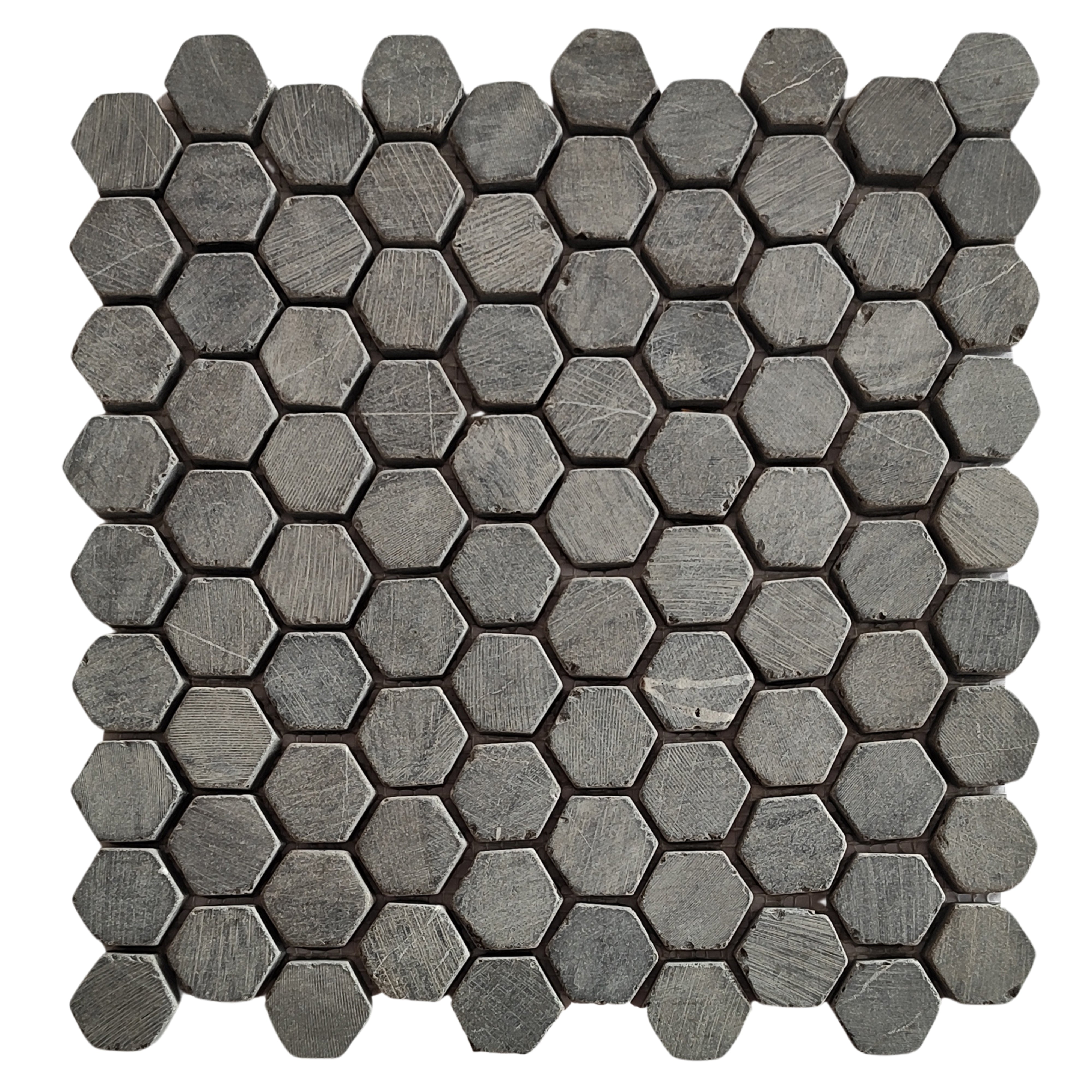 メールボックス1 ダークグレー Dark Grey Small Hexagon 1x1 Marble Mosaic Tile | Pebble Tile Shop