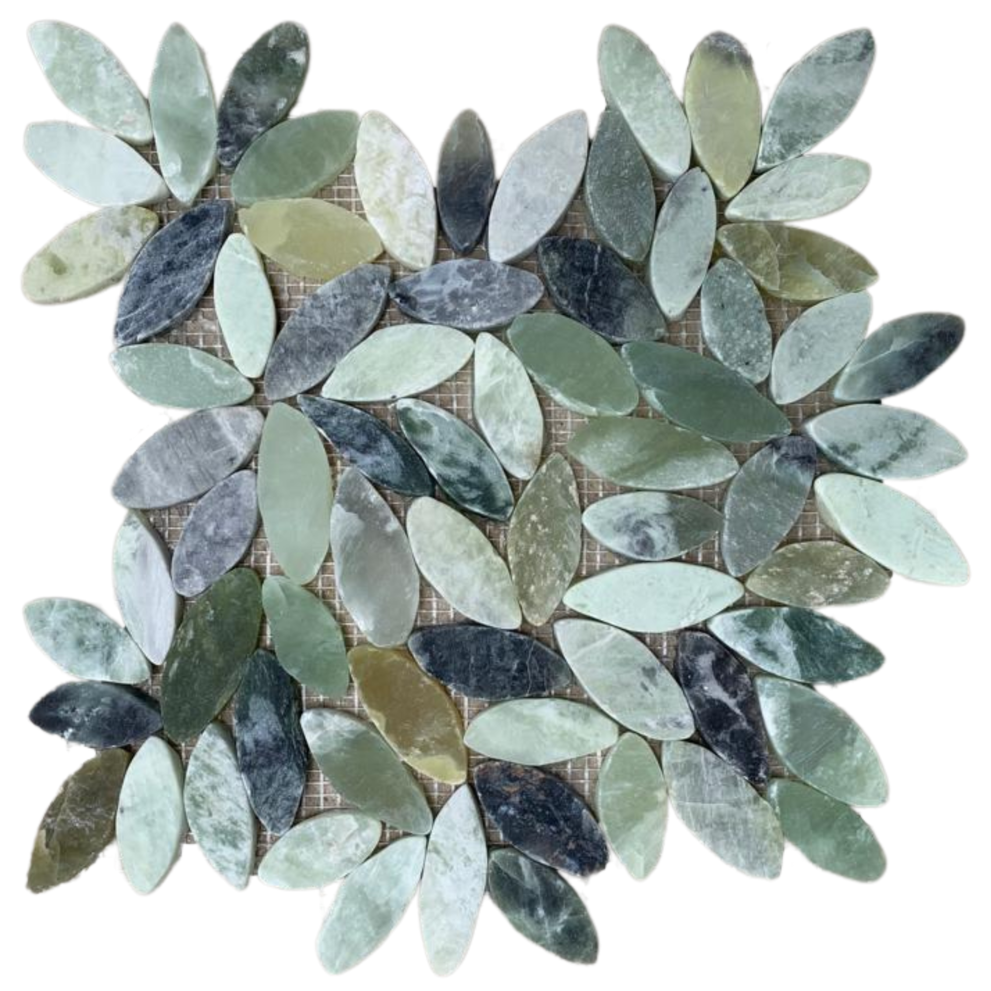ice plant jade stone Ice Jade Flower Pebble Stone Mosaic Tiles