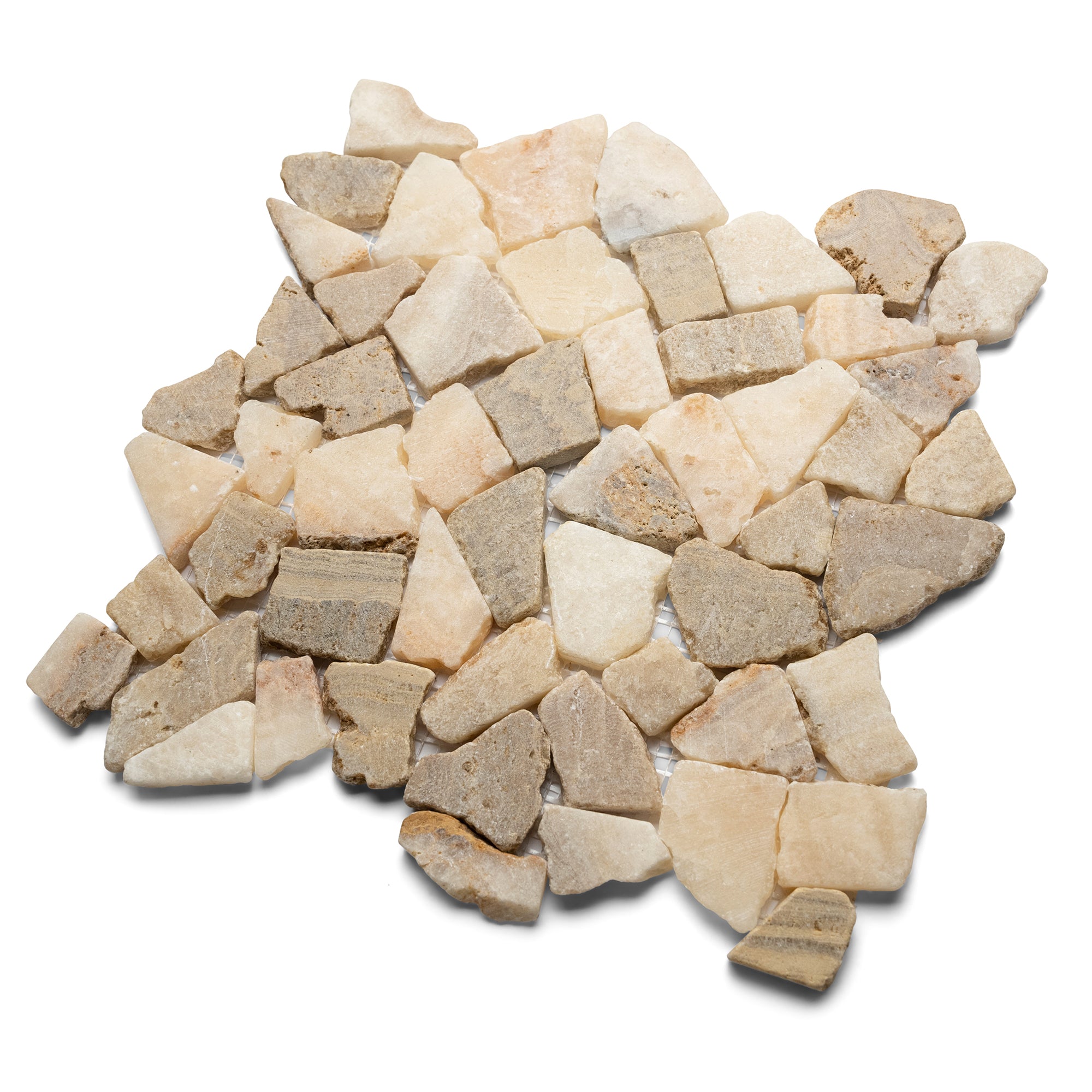 Glazed Java Tan And White Quartz - Pebble Tile Shop