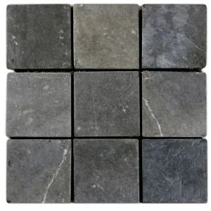 Grey Natural Sliced River Rock - 12" x 12" Natural Hand-Selected Stones for Bathroom Kitchen Backsplashes Floors Walls and Outdoor Spaces - Pebble Tile Shop