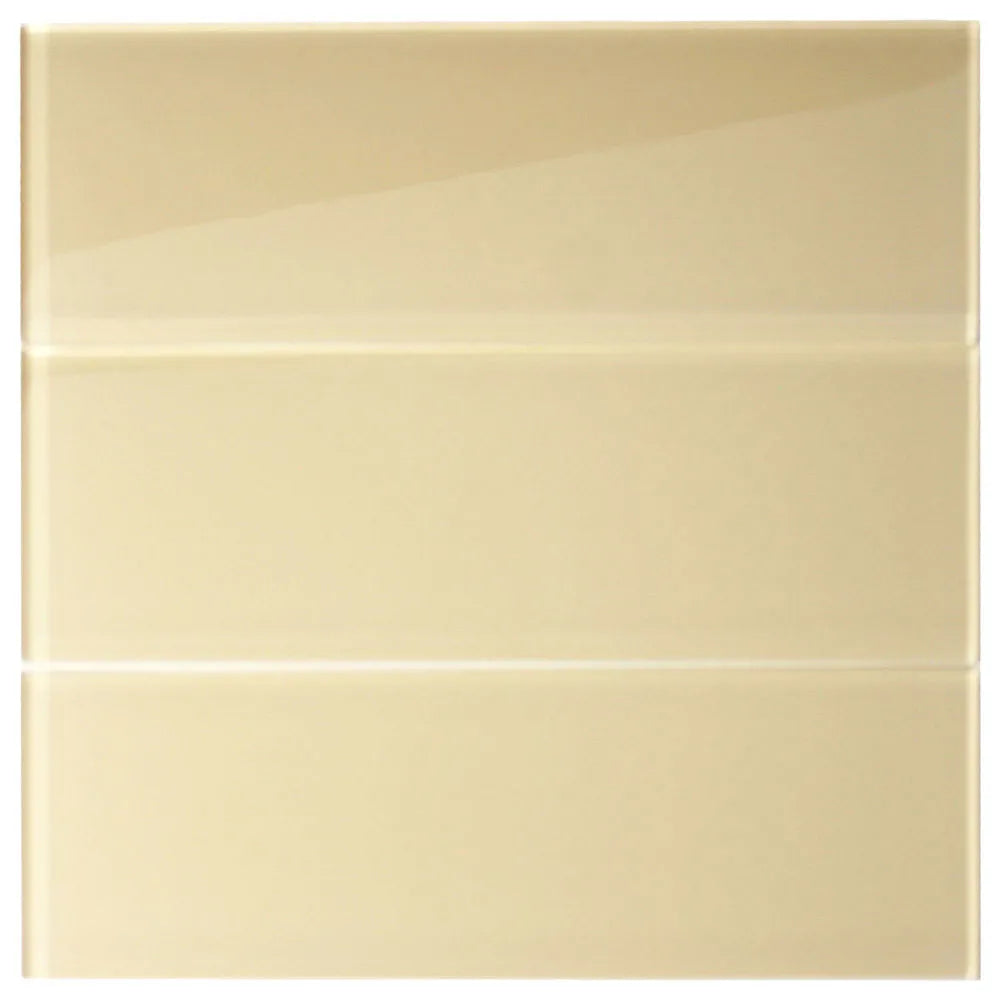 Khaki Glass 4" x 12" Subway Tile - Pebble Tile Shop
