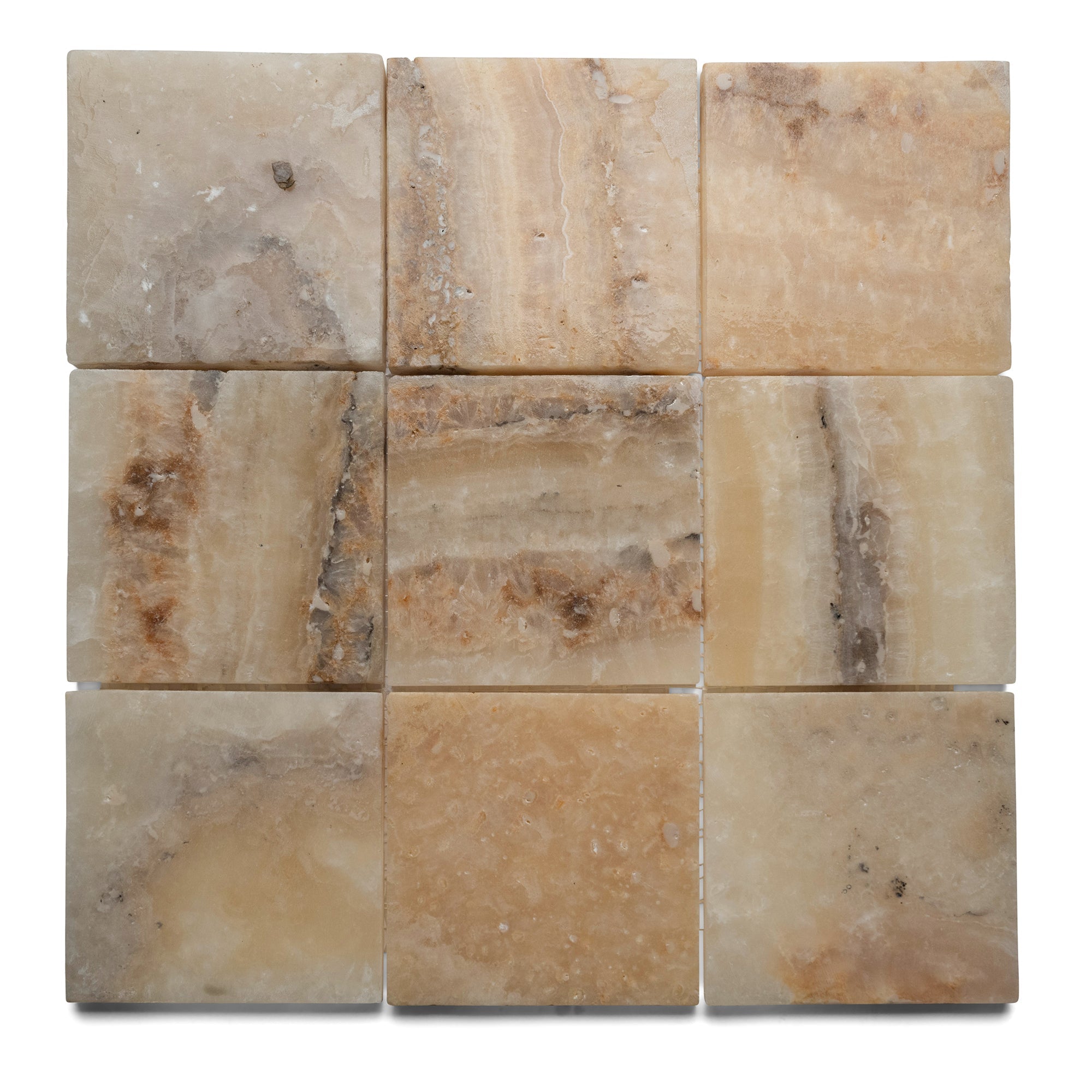 Mixed Quartz 4x4 Stone Mosaic Tile - Pebble Tile Shop