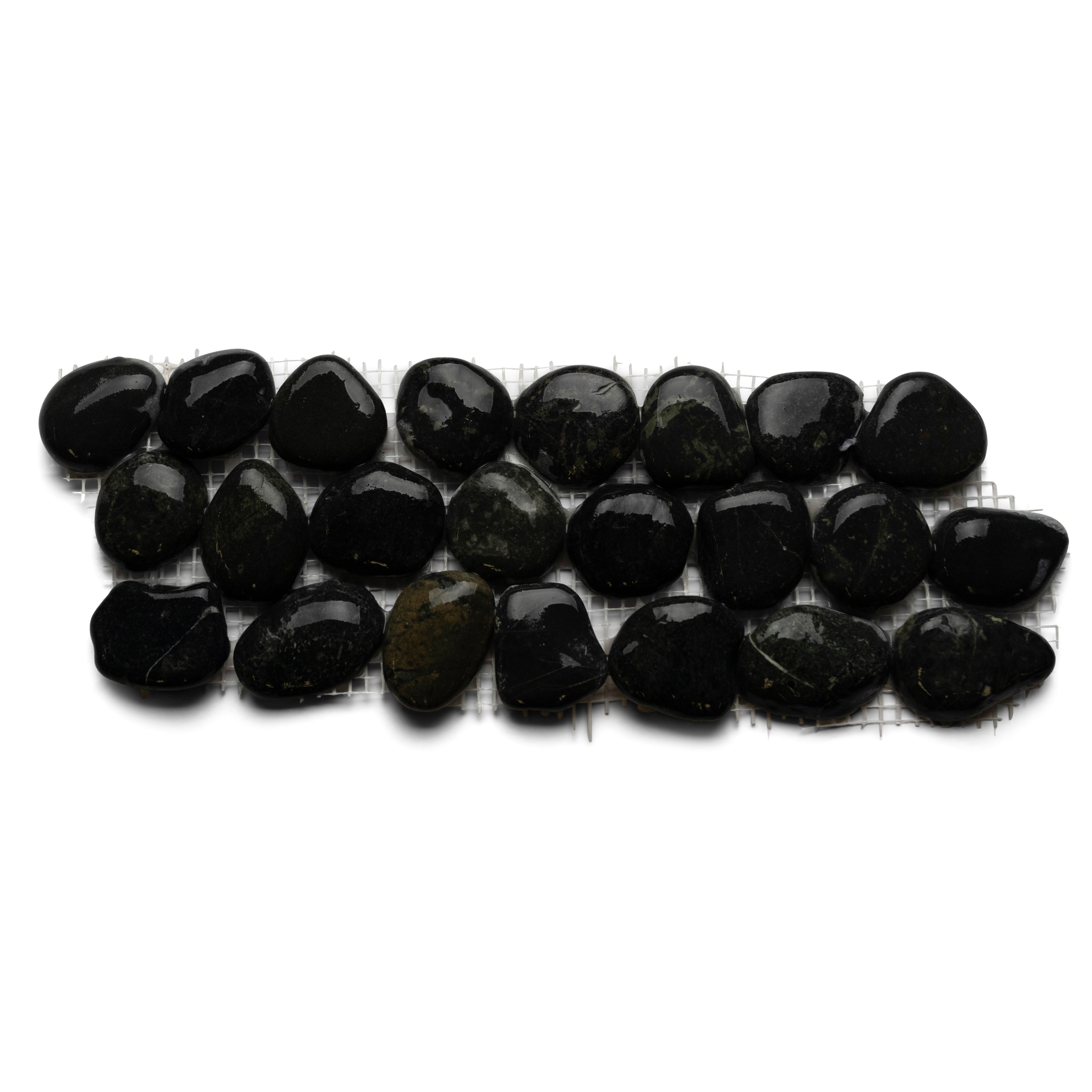 Charcoal Black Pebble Tile Border - Pebble Tile Shop