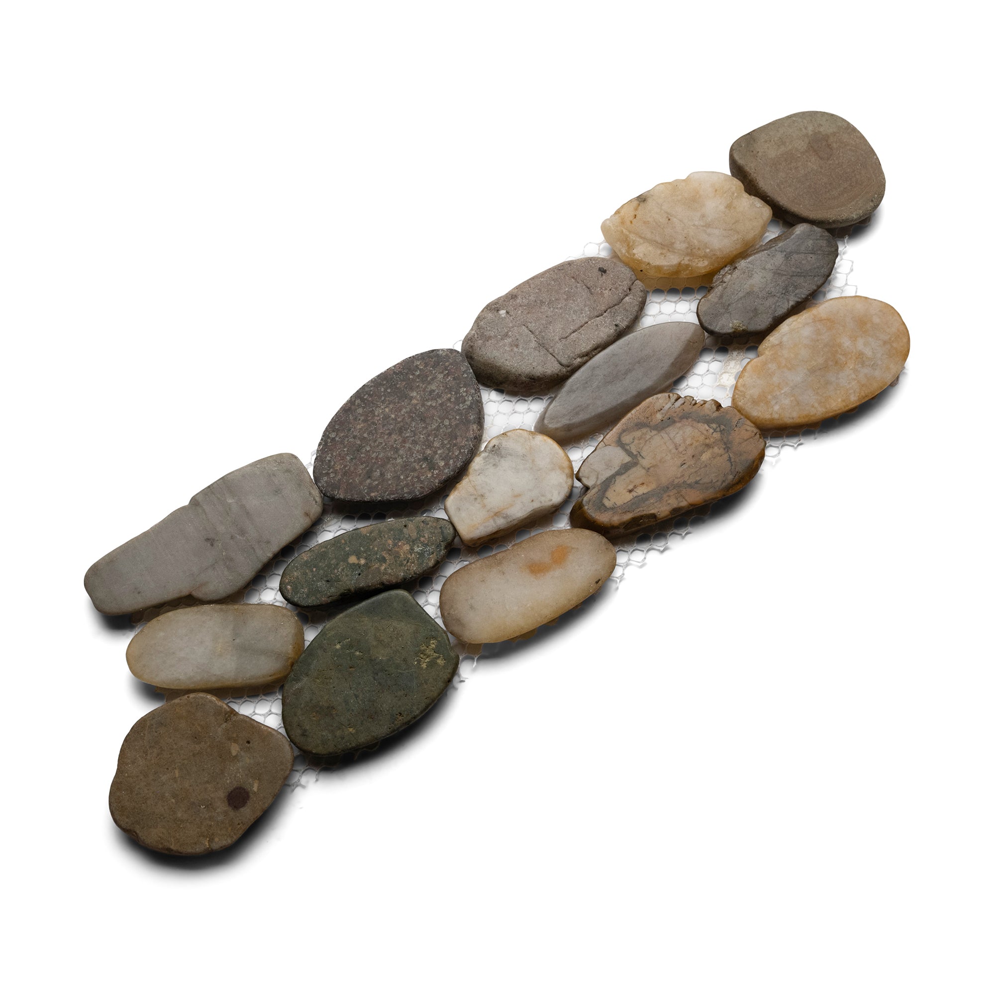 Polished Cobblestone Pebble Tile Border - Pebble Tile Shop