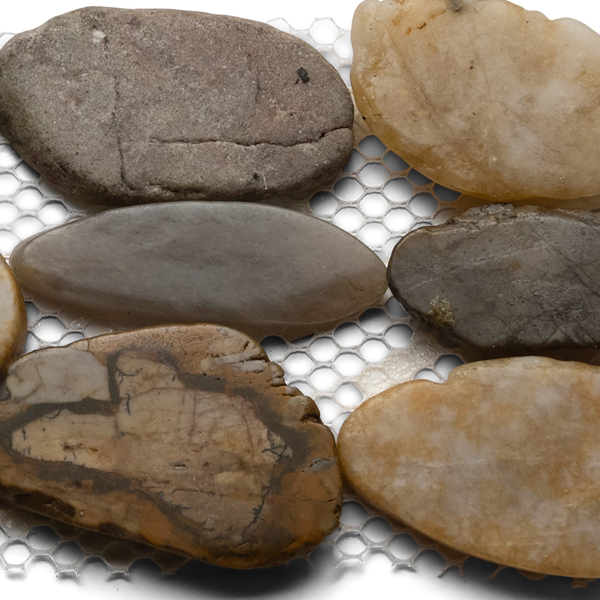 Polished Cobblestone Pebble Tile Border - Pebble Tile Shop