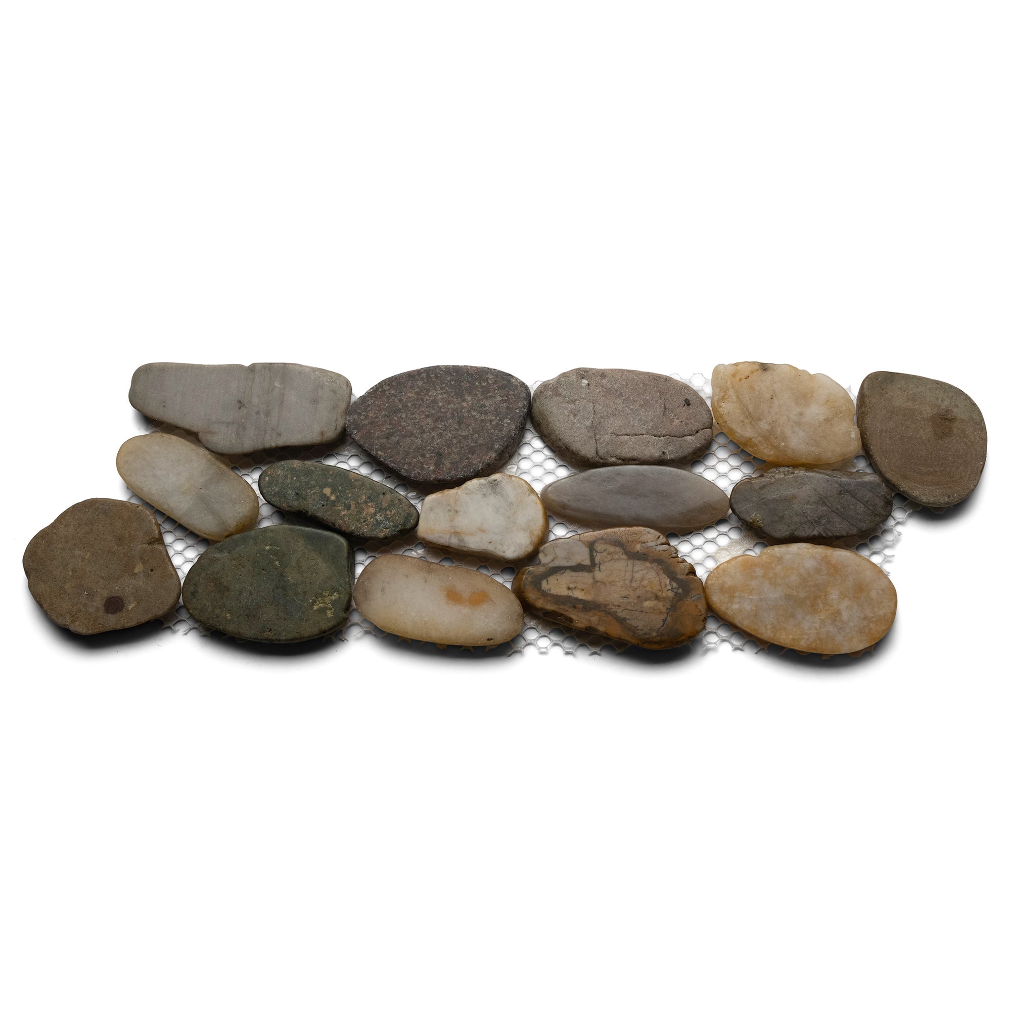 Polished Cobblestone Pebble Tile Border - Pebble Tile Shop