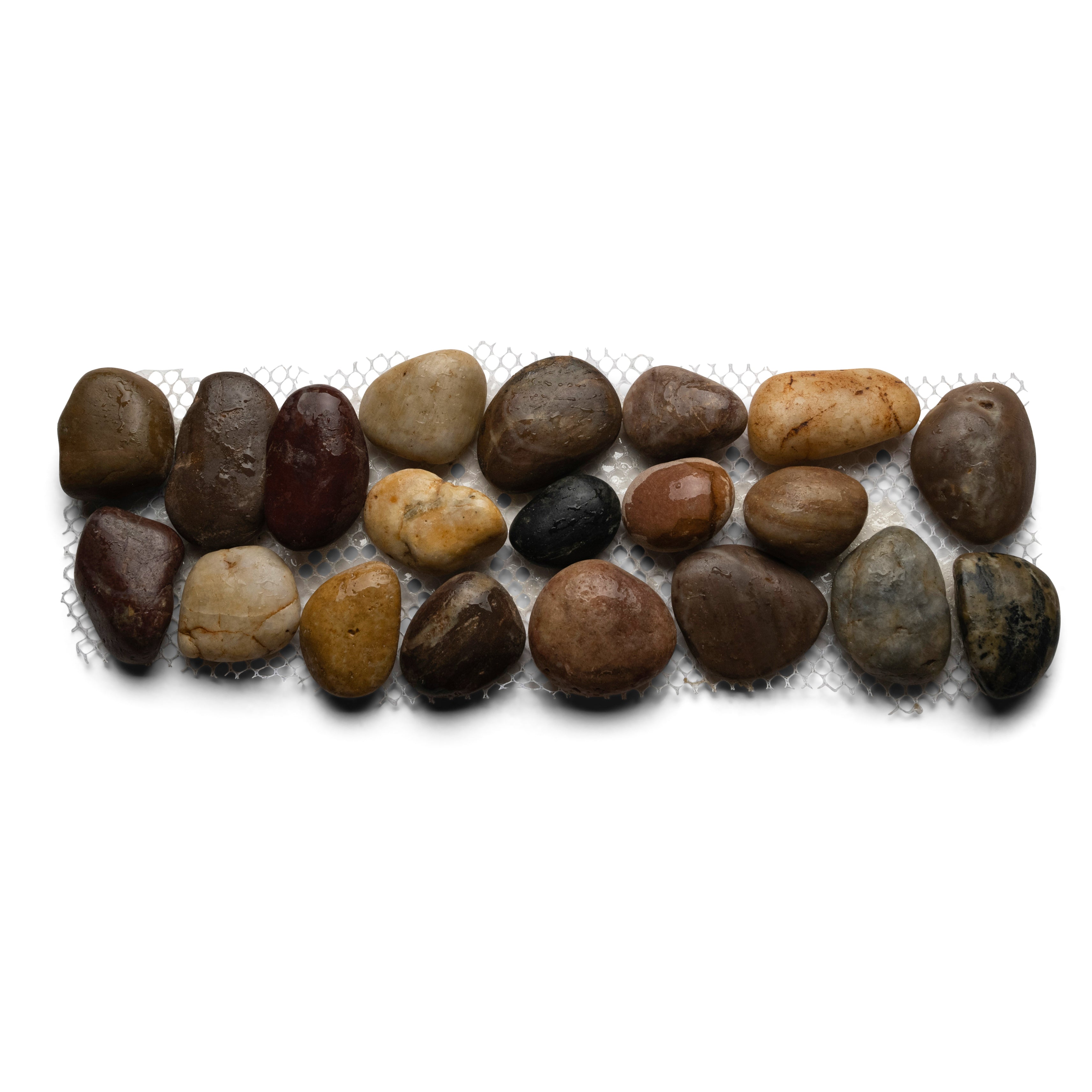 Polished Cobblestone Pebble Tile Border - Pebble Tile Shop