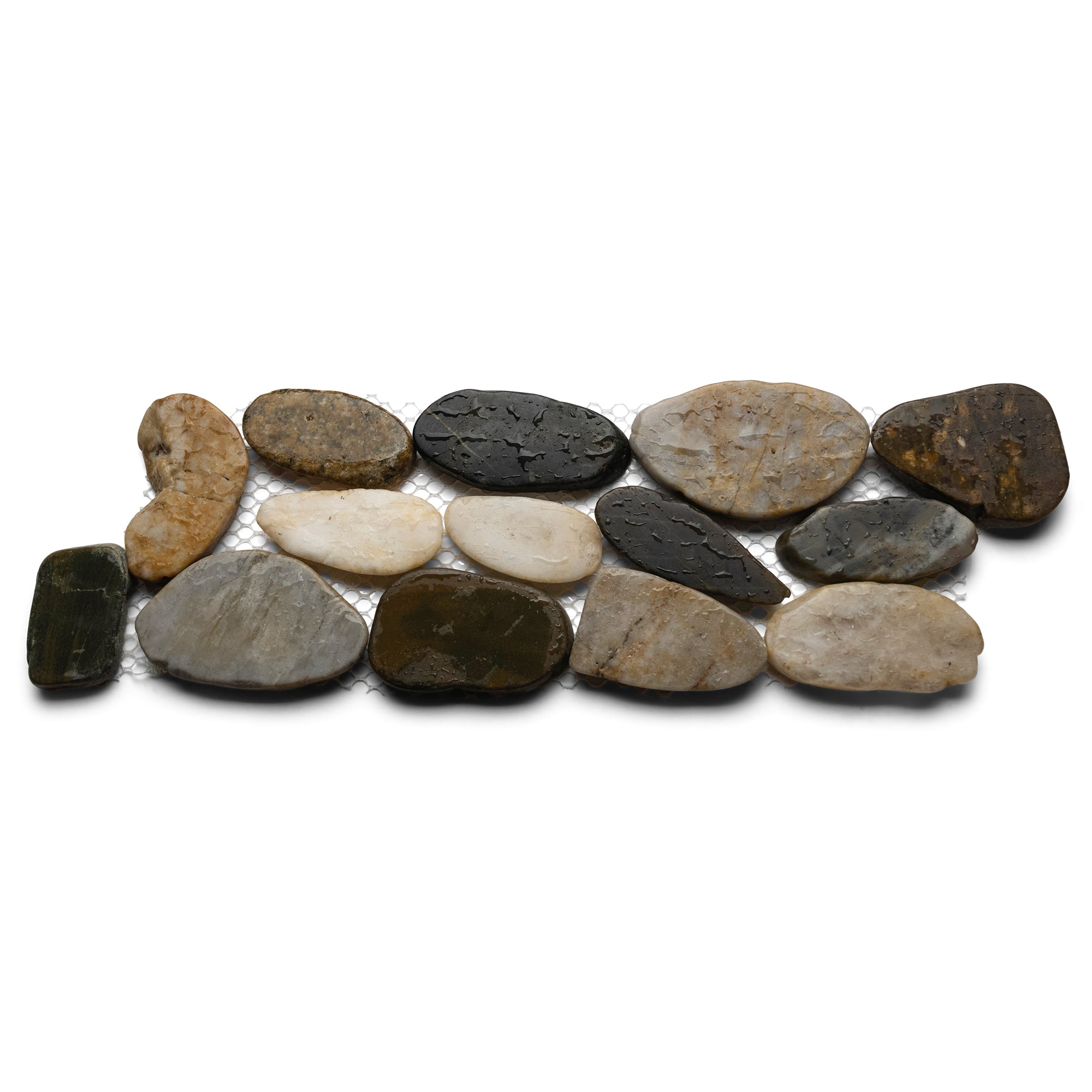 Polished Cobblestone Pebble Tile Border - Pebble Tile Shop