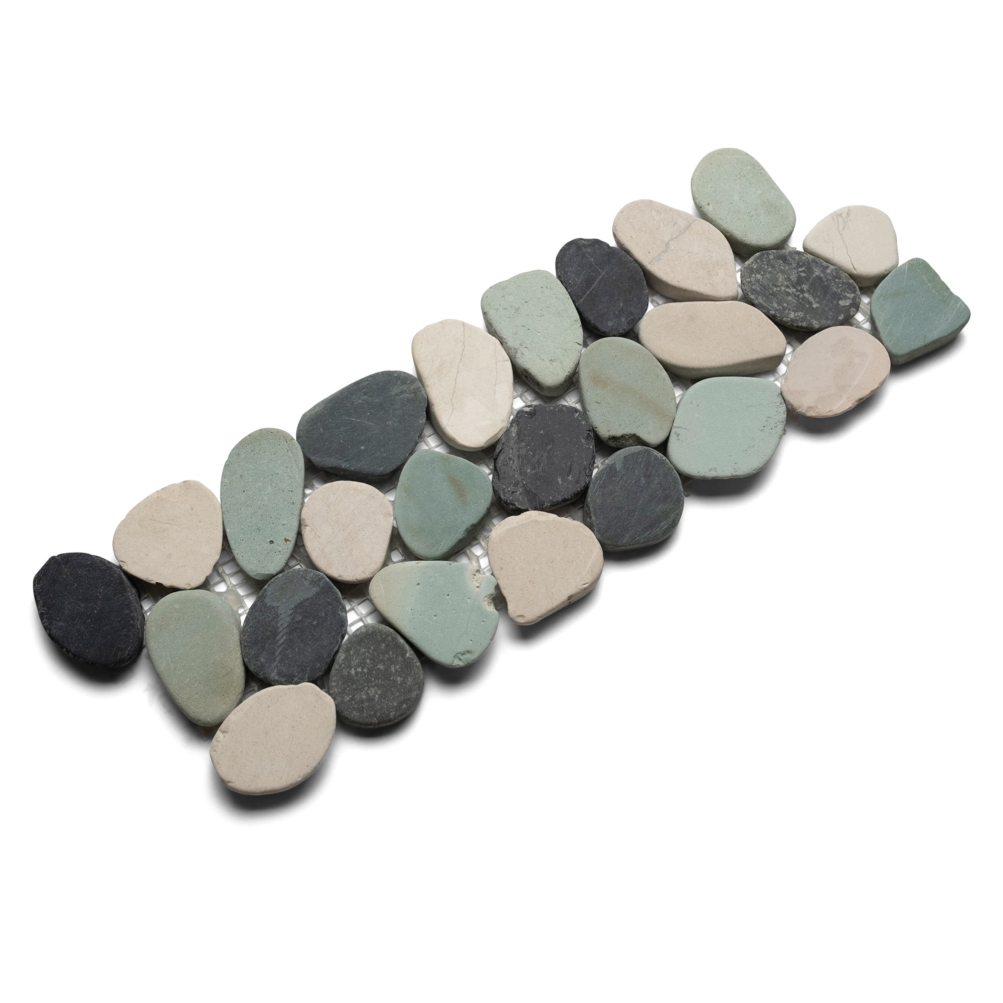 Sliced Bali Turtle Pebble Tile Border - Pebble Tile Shop