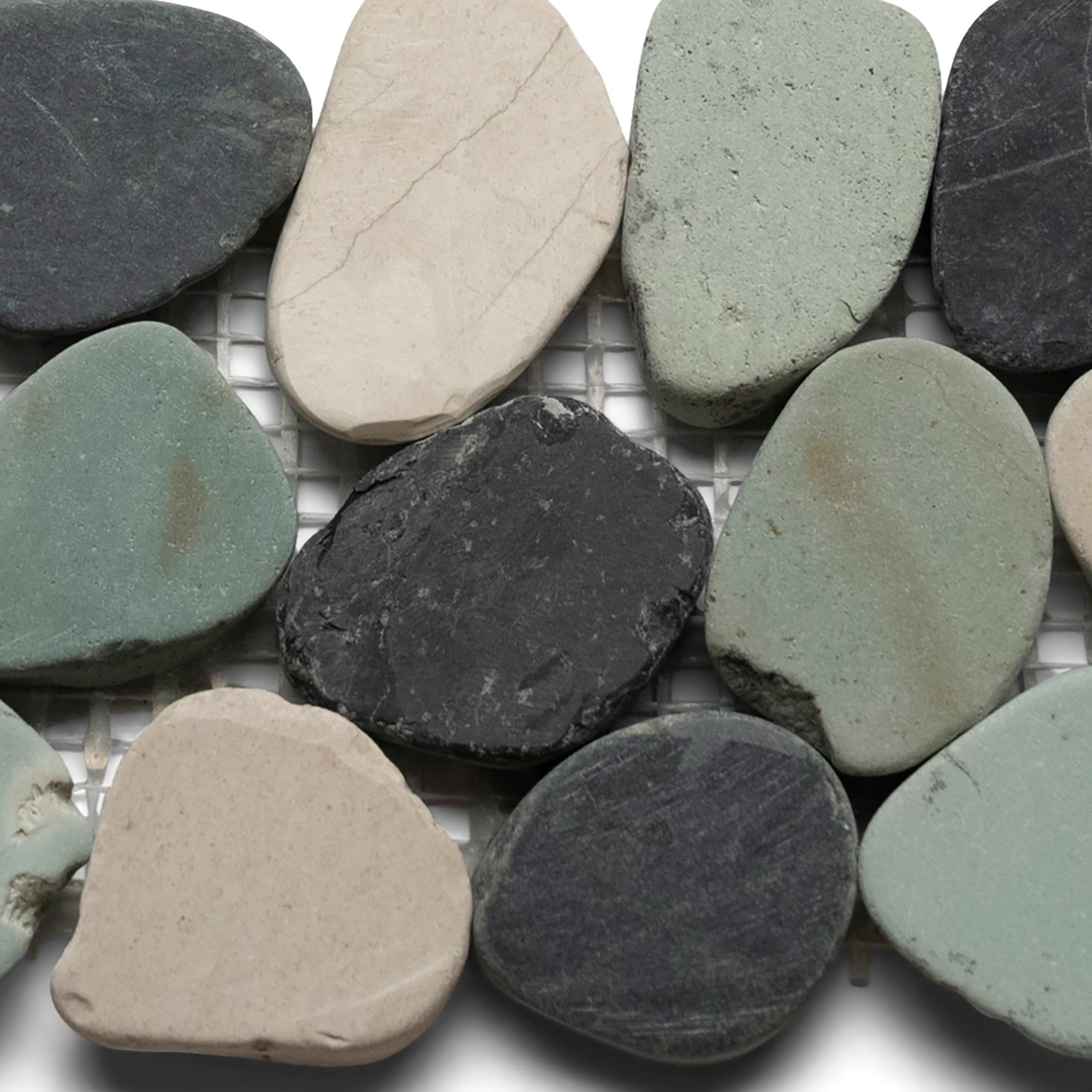 Sliced Bali Turtle Pebble Tile Border - Pebble Tile Shop