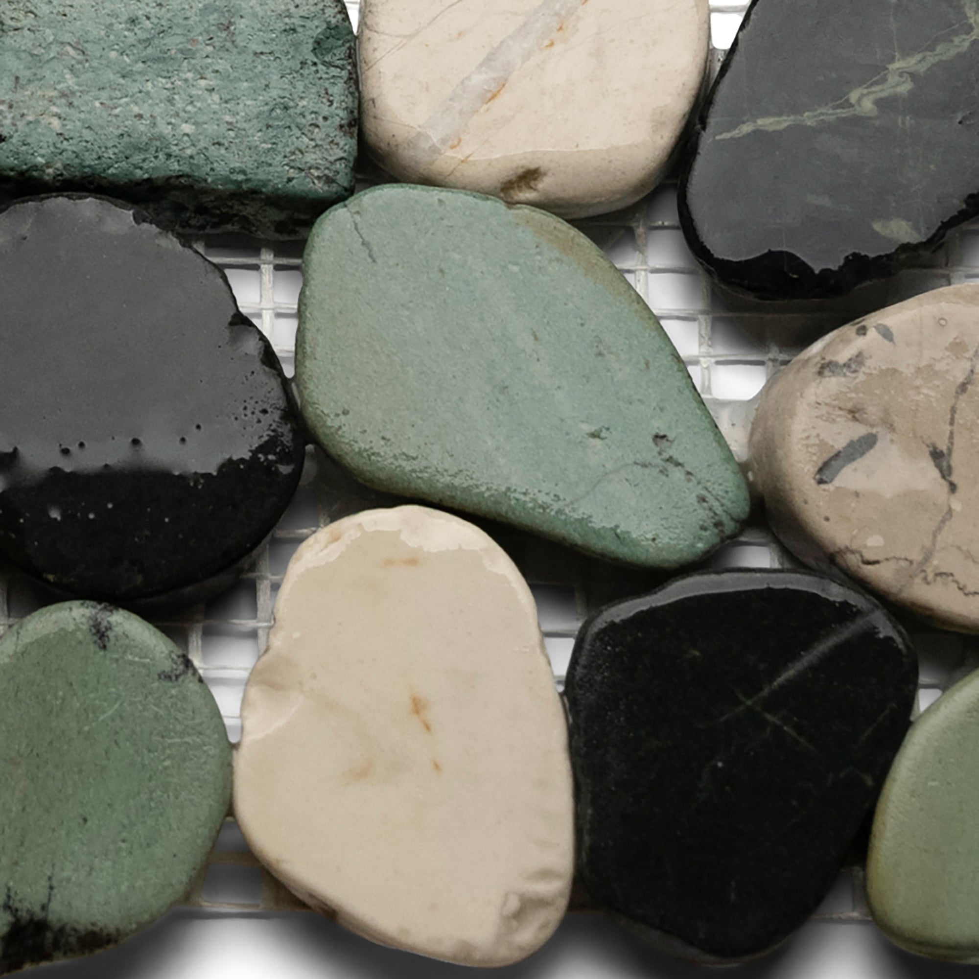 Sliced Bali Turtle Pebble Tile Border - Pebble Tile Shop