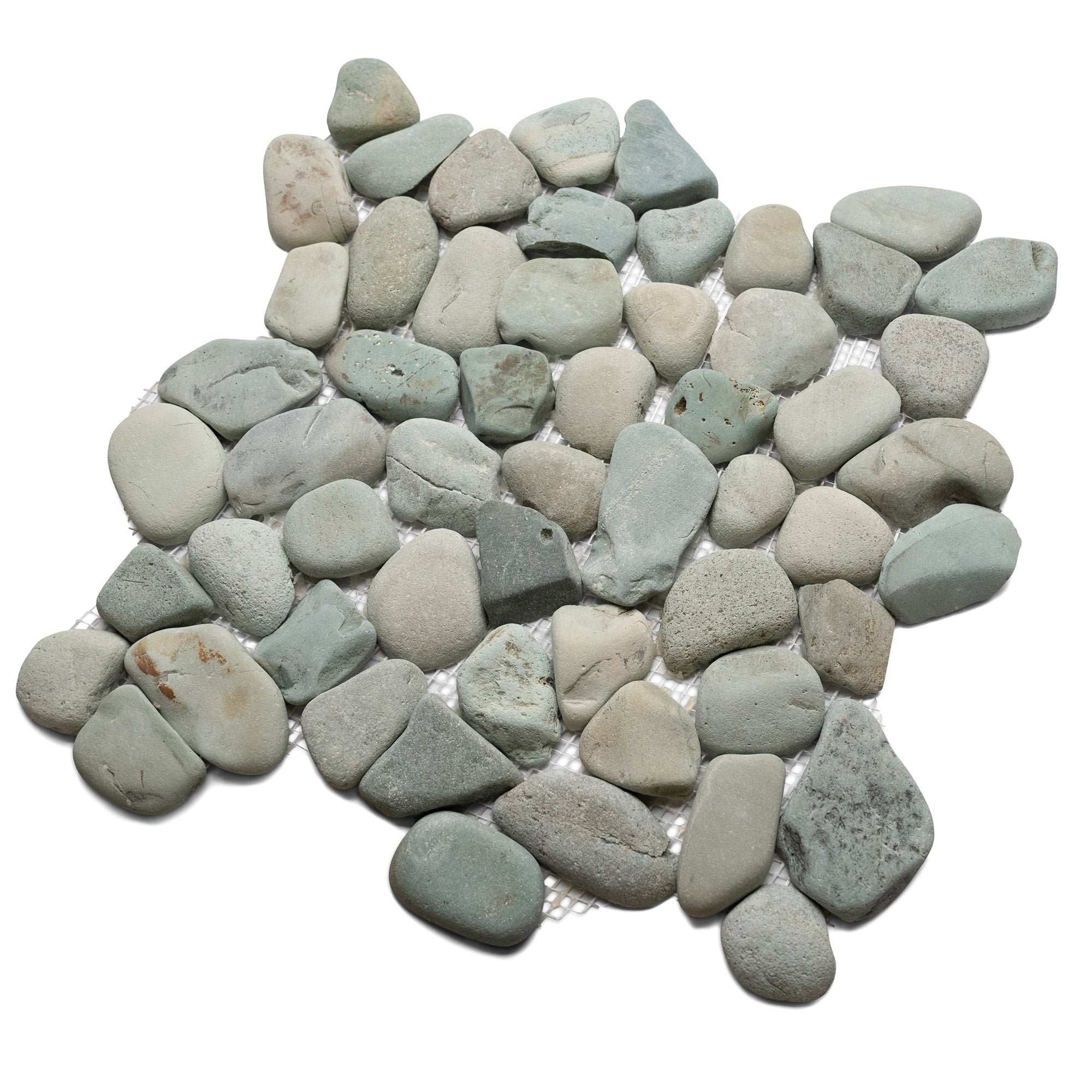 Sea Green Pebble Tile – Natural Stone for Bathrooms, Kitchens, and Outdoor Spaces - Pebble Tile Shop