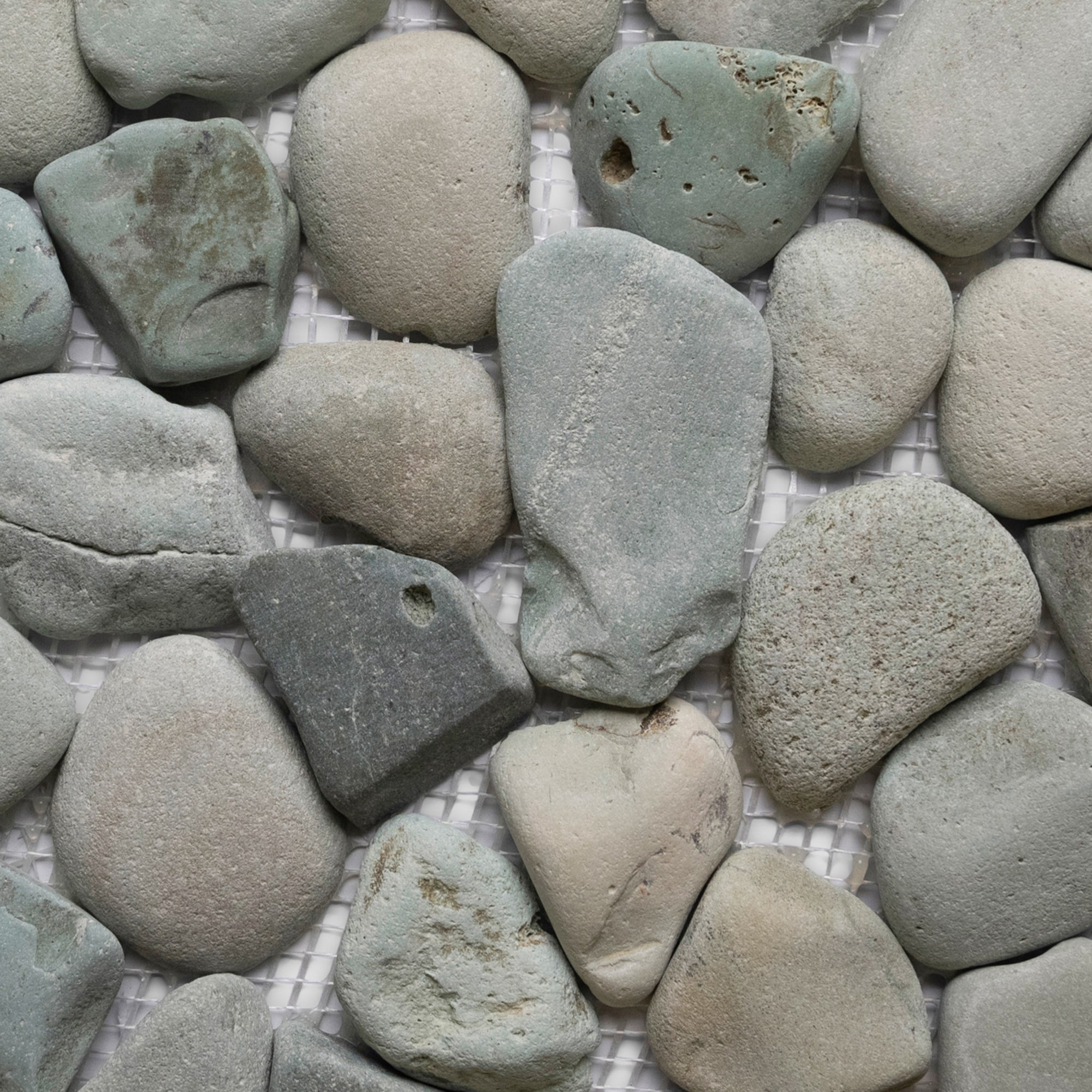 Sea Green Pebble Tile – Natural Stone for Bathrooms, Kitchens, and Outdoor Spaces - Pebble Tile Shop