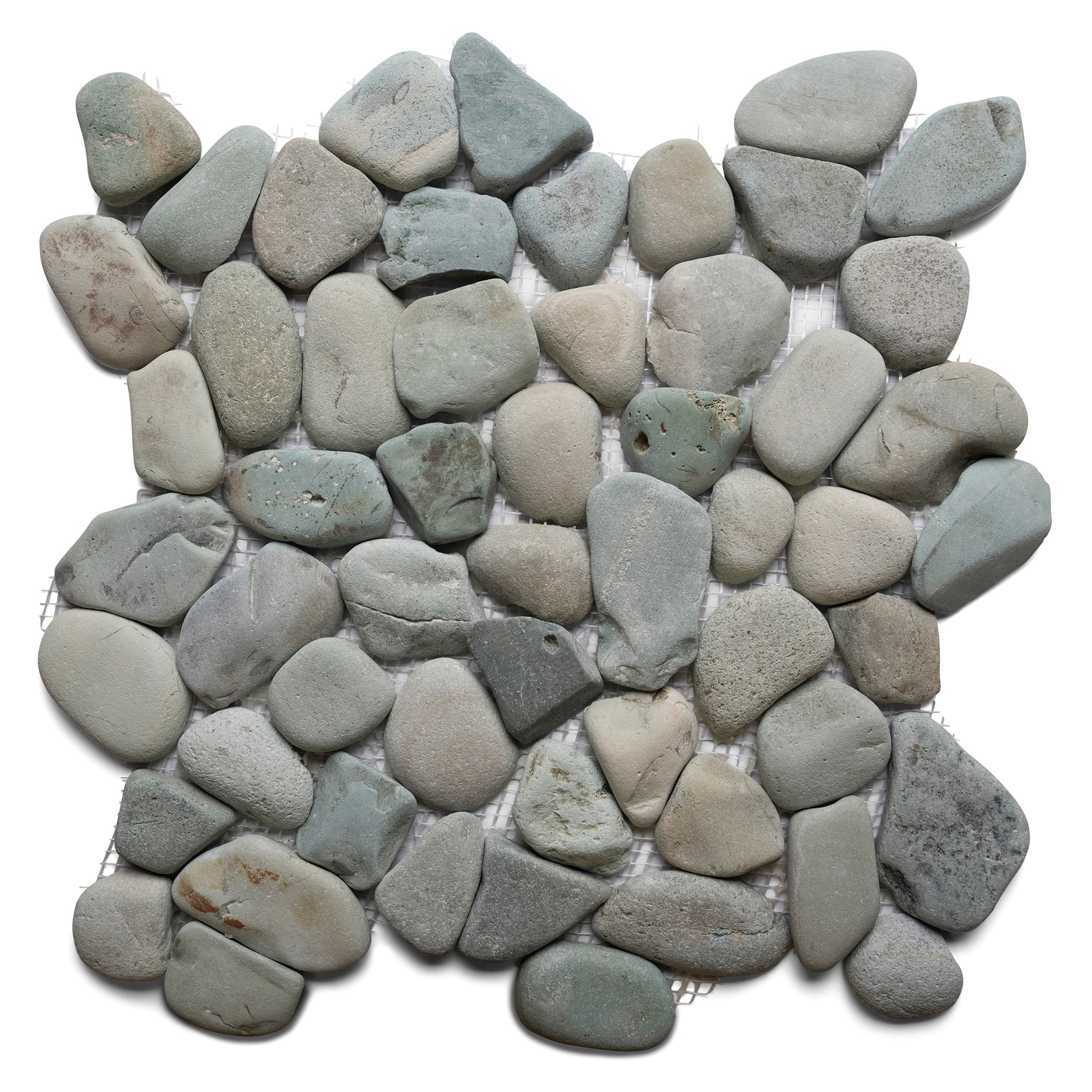 Sea Green Pebble Tile – Natural Stone for Bathrooms, Kitchens, and Outdoor Spaces - Pebble Tile Shop