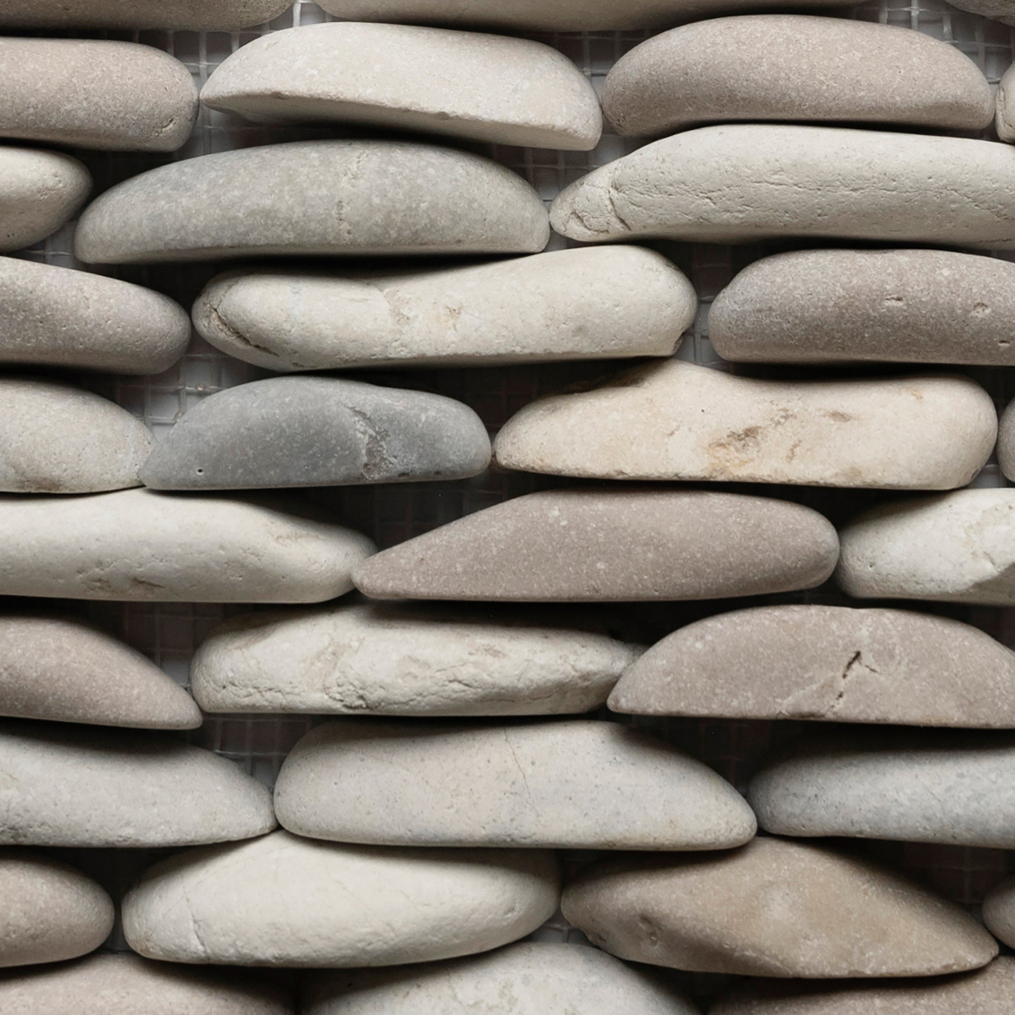 Java Tan And White And Grey Standing Pebble - Pebble Tile Shop