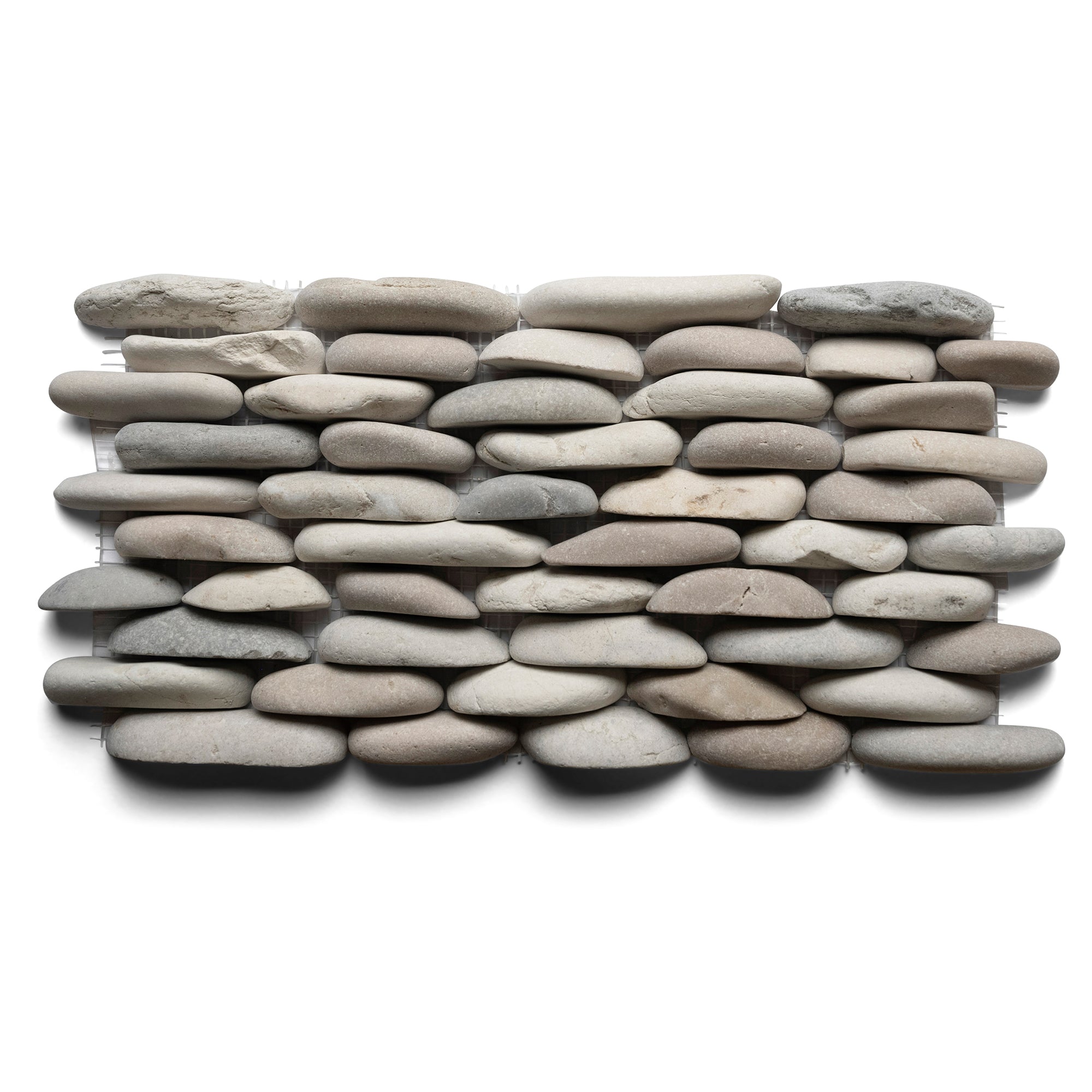 Java Tan And White And Grey Standing Pebble - Pebble Tile Shop