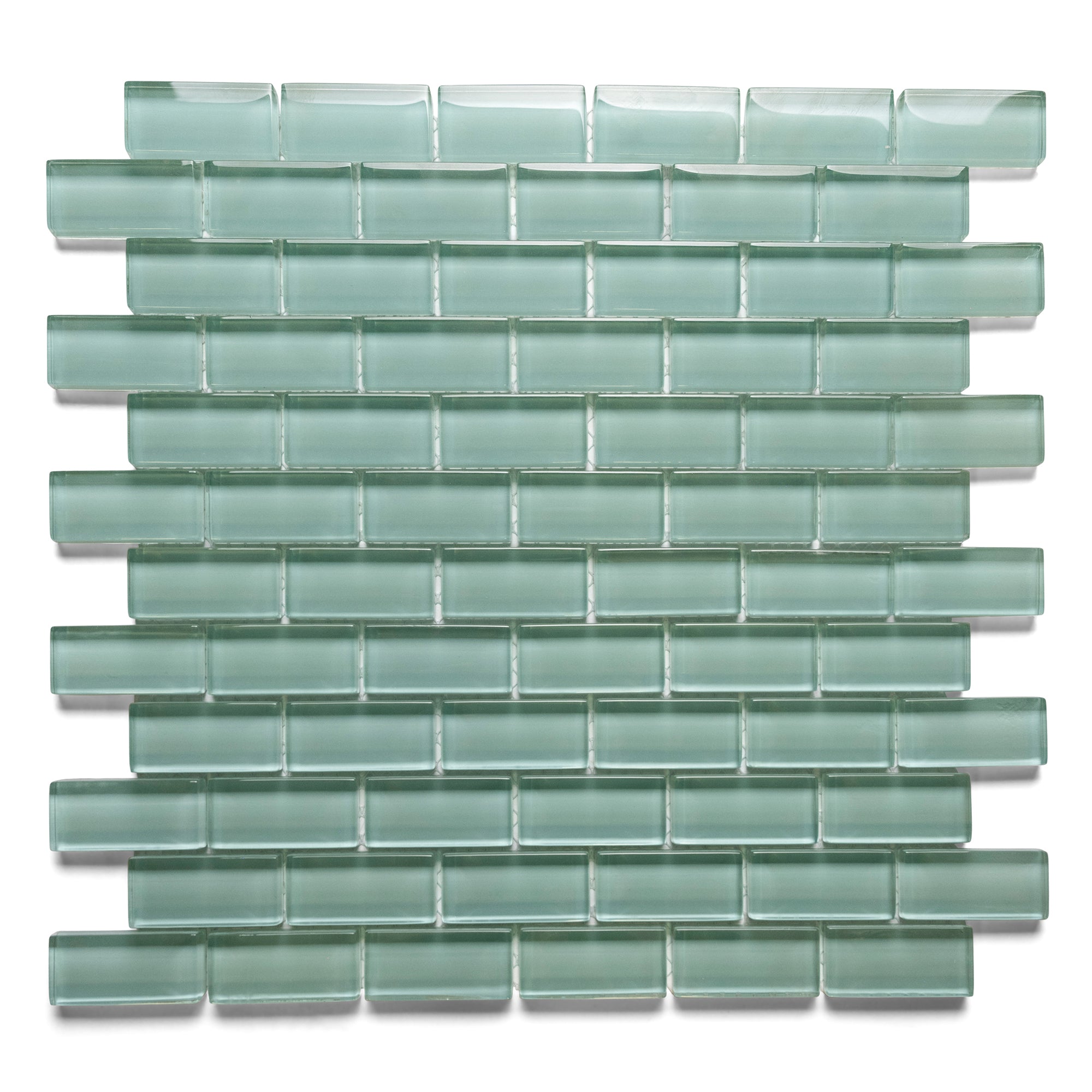 Sage Green 1x2 Mini Glass Subway Tile - Pebble Tile Shop
