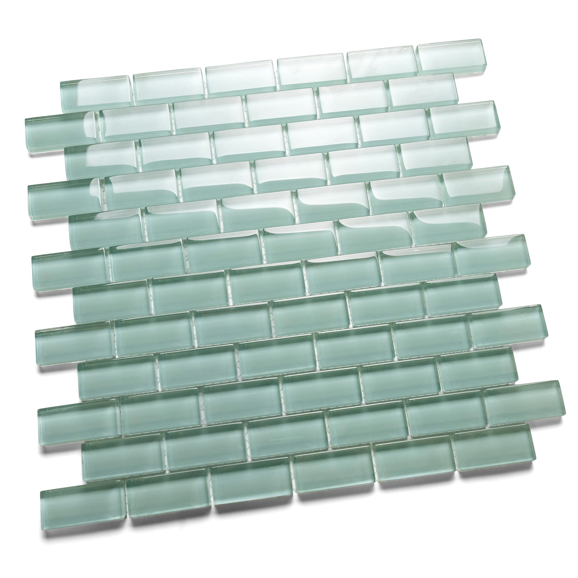 Sage Green 1x2 Mini Glass Subway Tile - Pebble Tile Shop