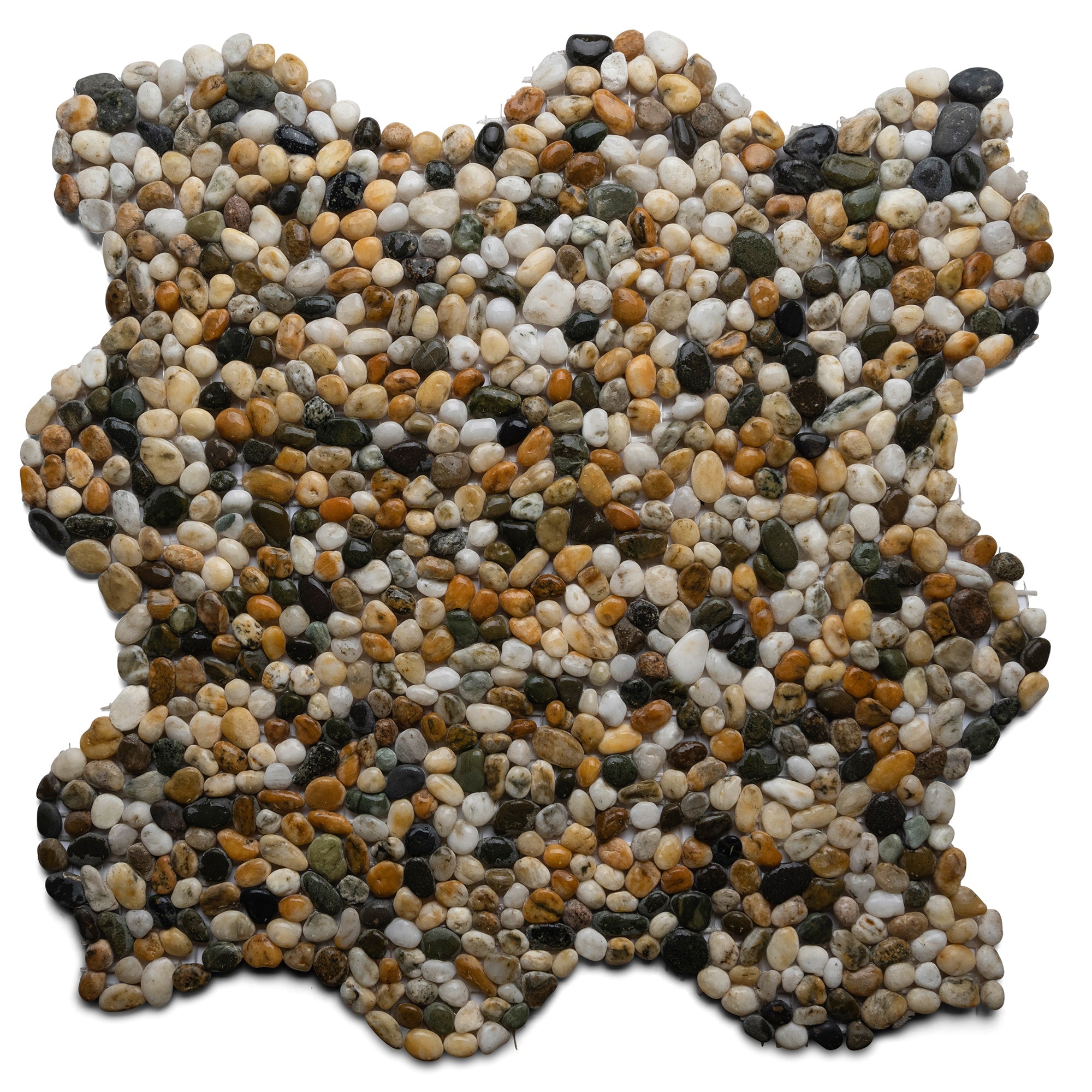 Yellow Gold Mixed Mini Pebble Tile - Pebble Tile Shop