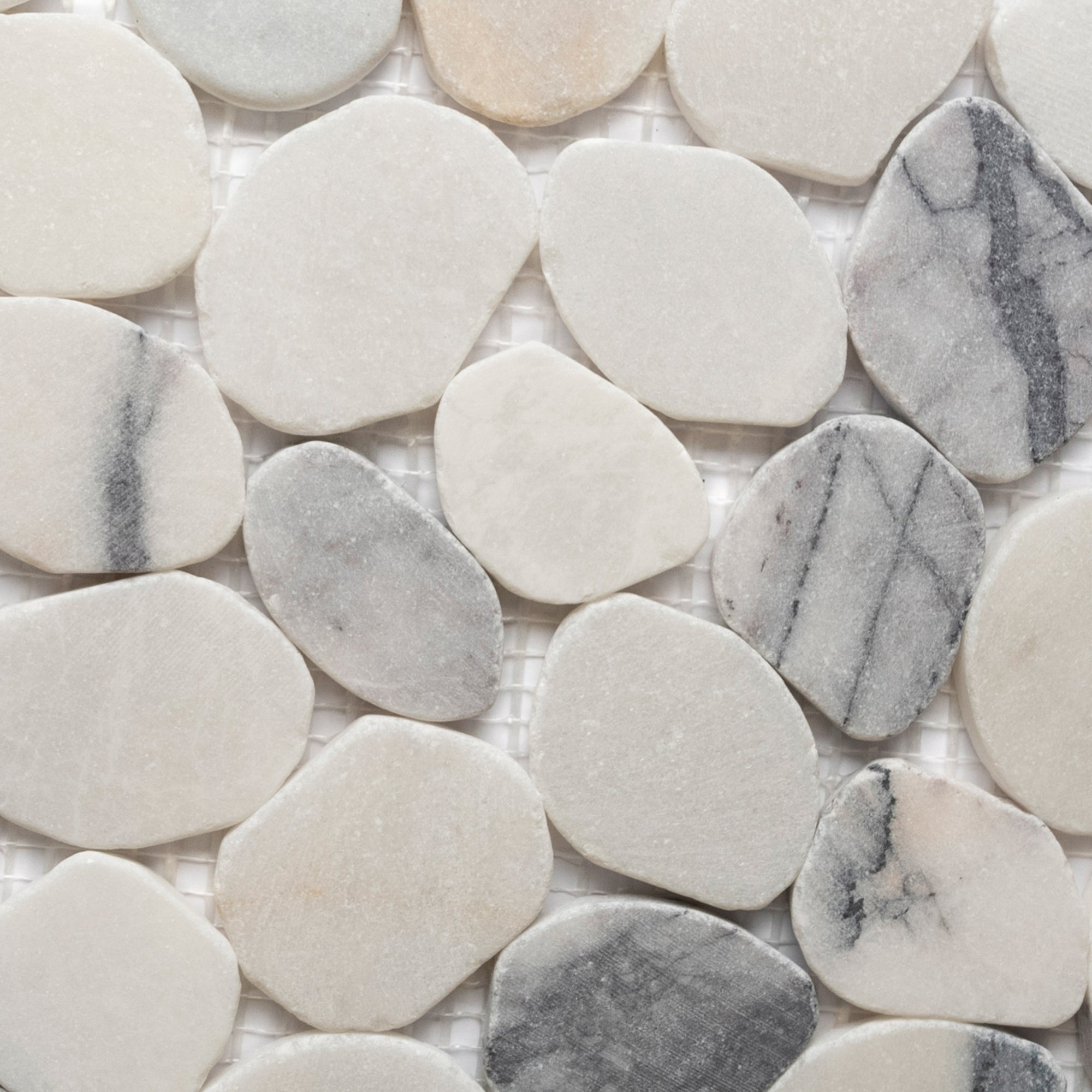 Milas Lilac Sliced Round Medium Pebble Tile - Pebble Tile Shop