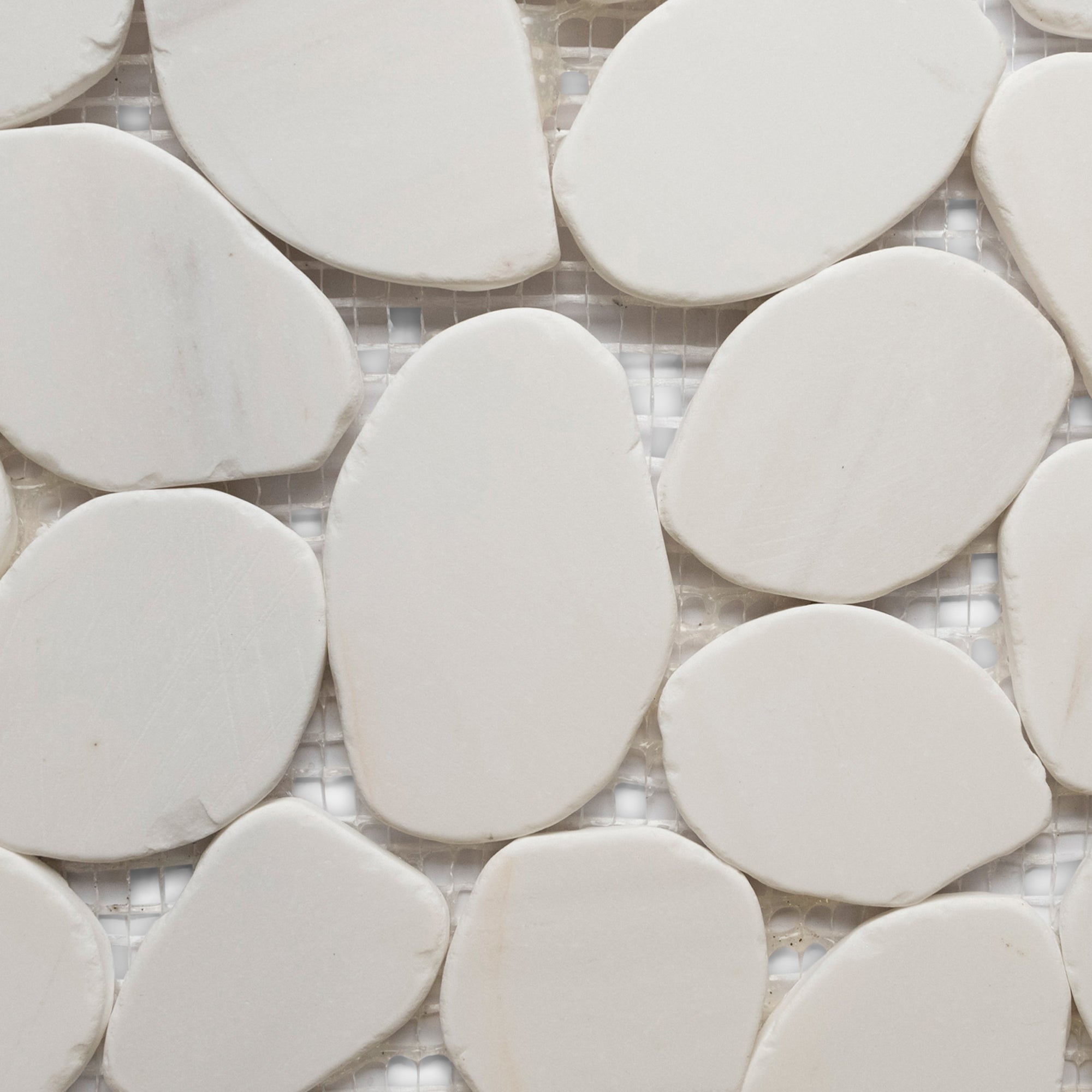 Bianco Dolomite Xl Sliced Jumbo Pebble Tile - Pebble Tile Shop