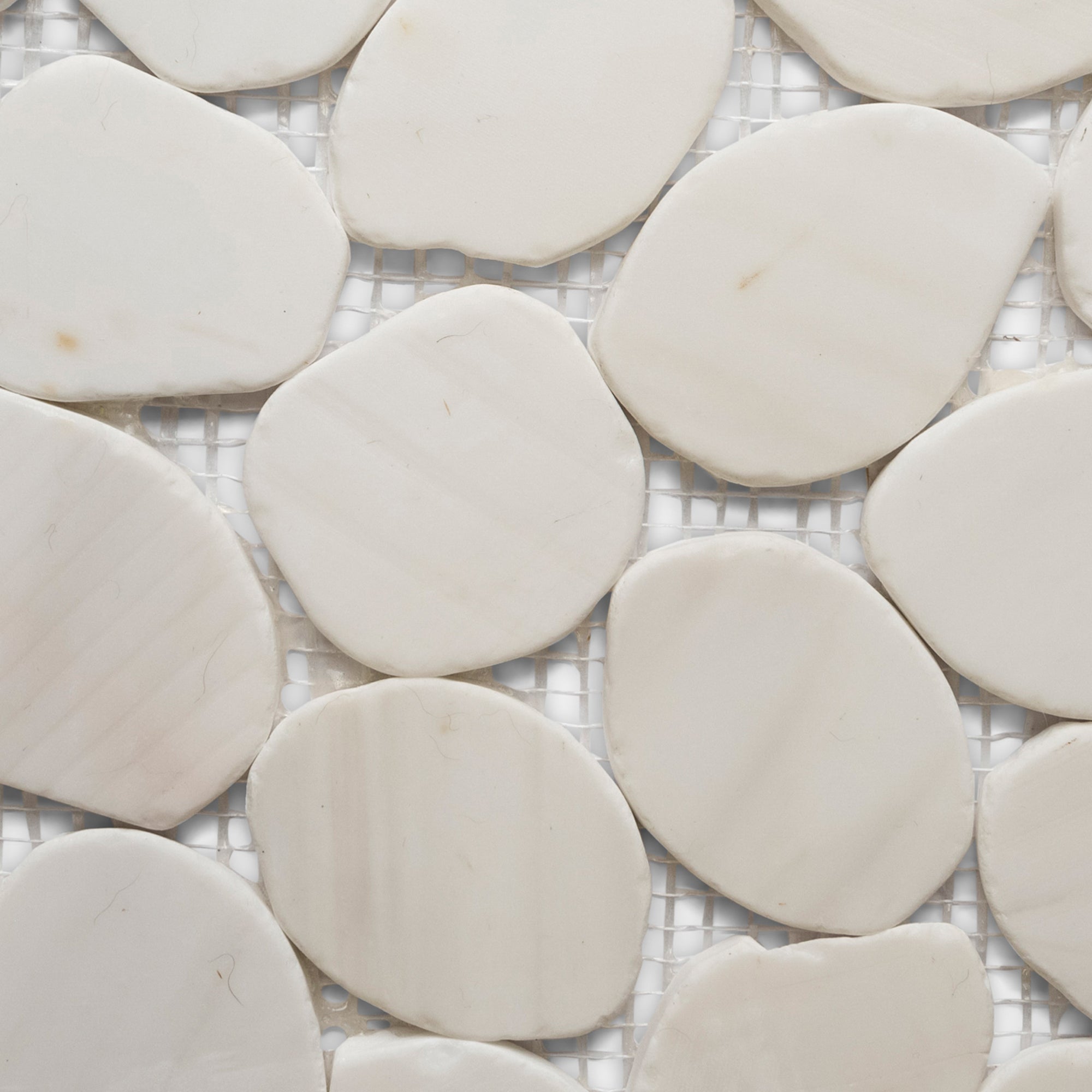 Bianco Dolomite Xl Sliced Jumbo Pebble Tile - Pebble Tile Shop