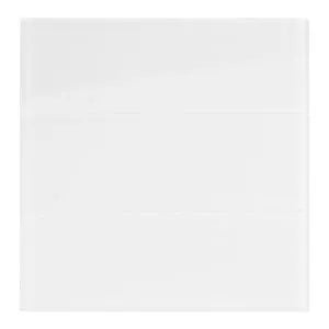White Glass Subway Tile 4" x 12" Stain-Resistant 8mm Thick Durable Glass for Kitchen Backsplash, Bathroom Walls, Home Decor & More - Pebble Tile Shop