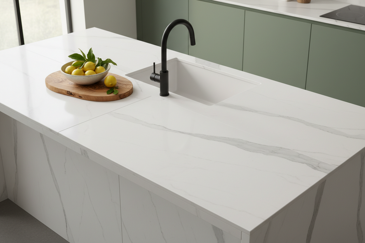 Kitchen Countertop Tiles: The Complete Guide to Choosing, Installing, and Living With Them - Pebble Tile Shop