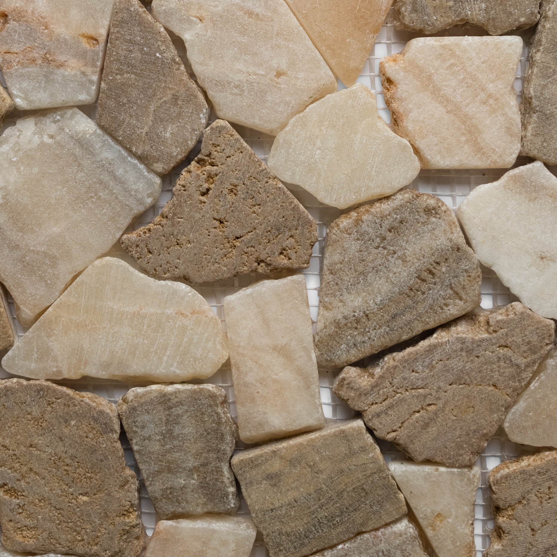 Glazed Java Tan And White Quartz - Pebble Tile Shop