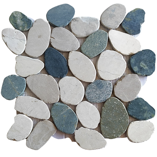 ヨッシー‼️PEBBLES 4枚セット！ EMSER TILE Rivera Pebbles 4 Color Honed 12.01 in. x 12.01 in