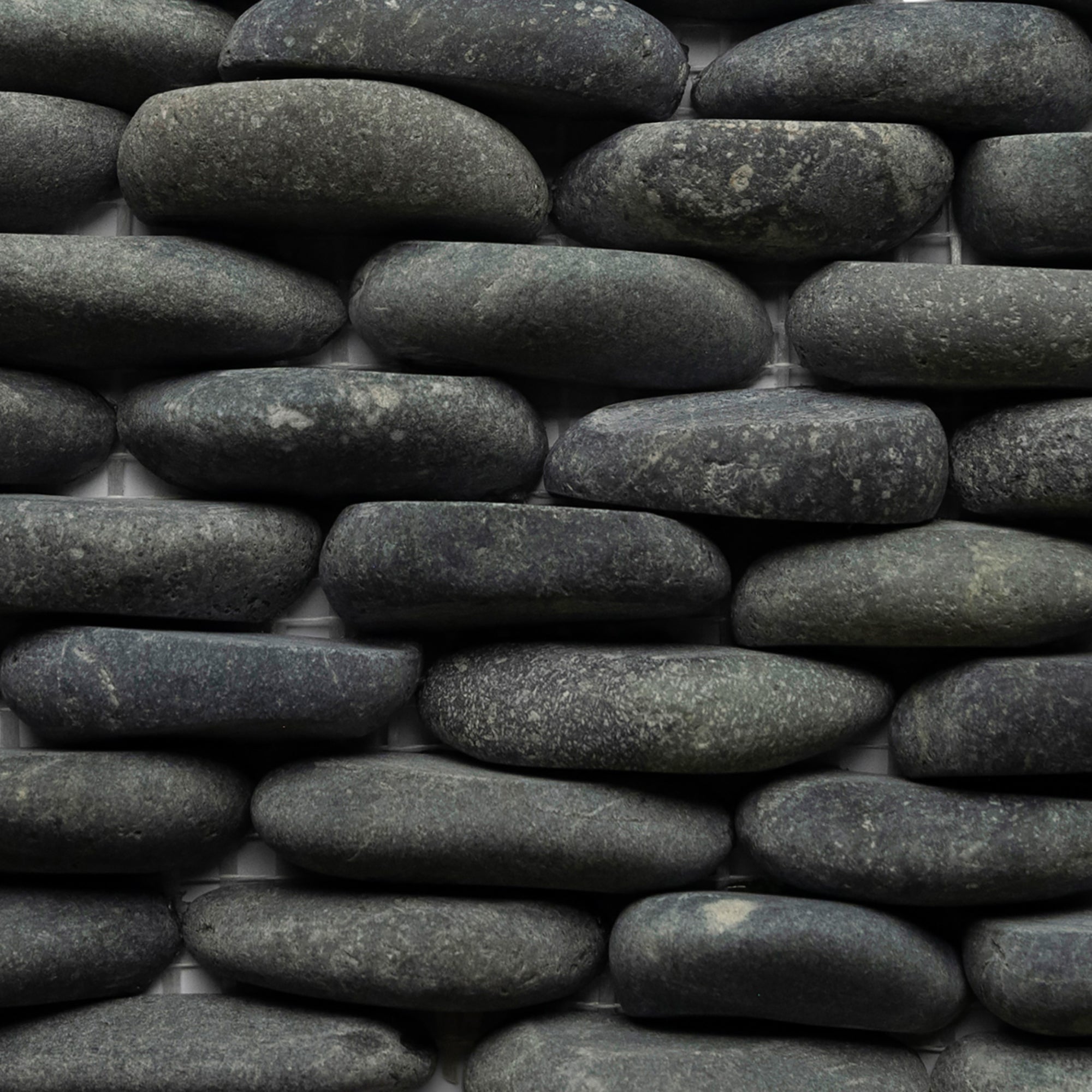 Charcoal Black Standing Pebble Tile | Standing Pebble Tile