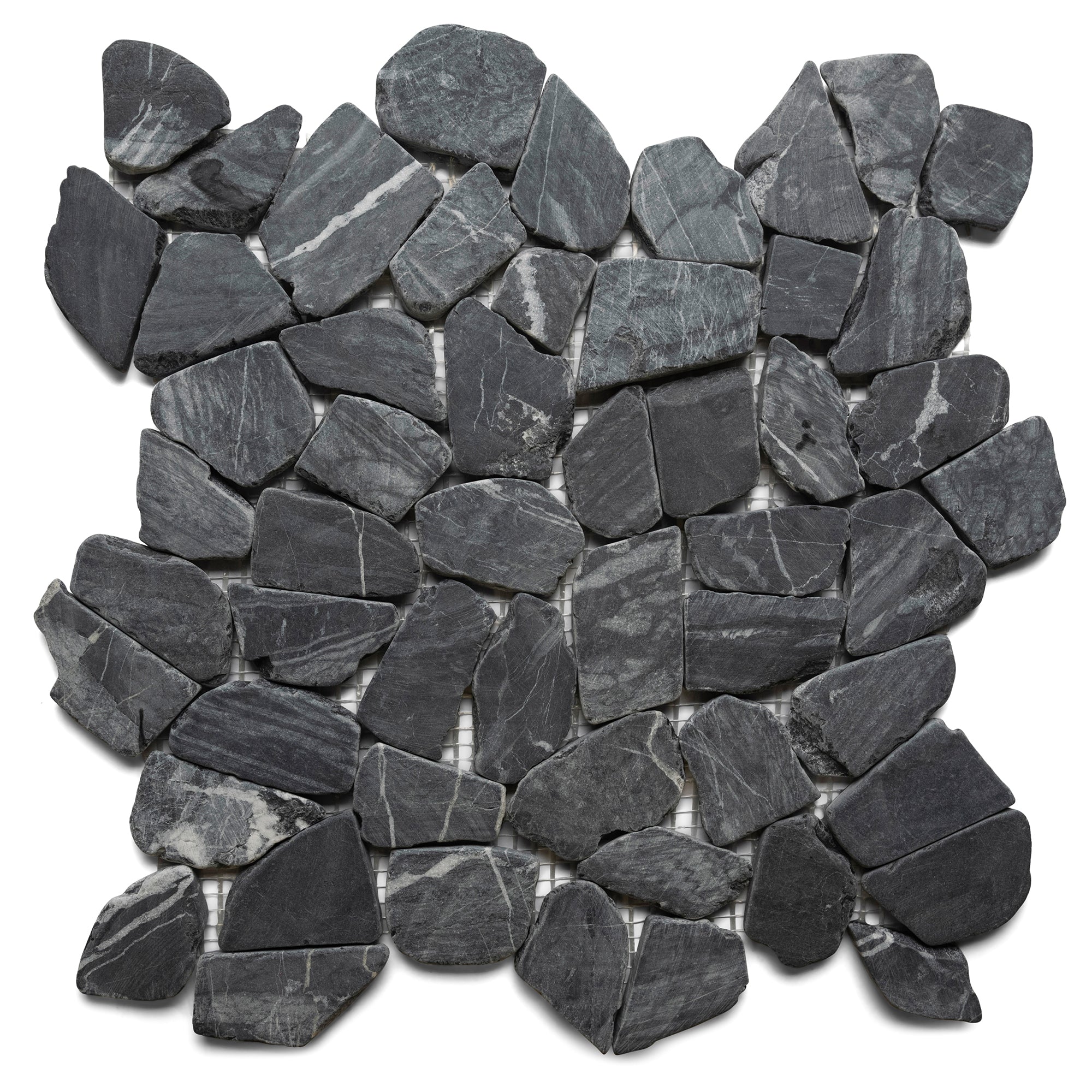 トップス pellicule sp motif stone PK black Tempest Black Pebble Stone Mosaic Tiles | Pebble Tile Shop